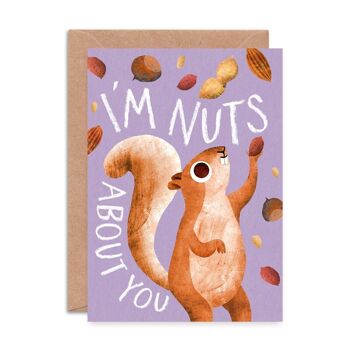 Carte de vœux simple écureuil Nuts About You