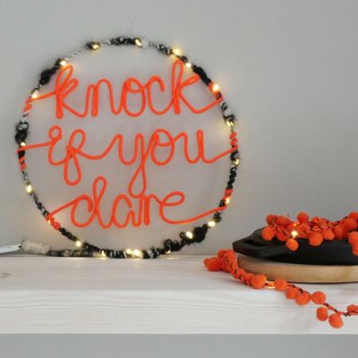 Knock If You Dare Halloween Hoop Light