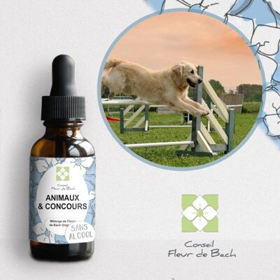 Conseil fleur de Bach® -Fleurs de Bach Animaux et Concours SANS ALCOOL - 30Ml