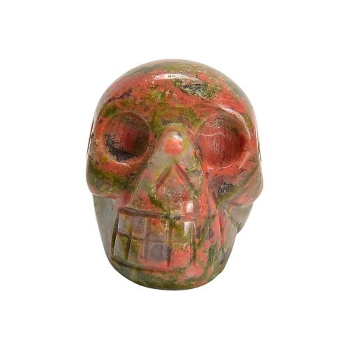 Hand Crafted -Unakite - Crystal Skull Head - 2cm