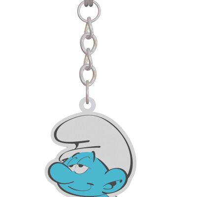 METAL KEY RING - LAZY SMURF