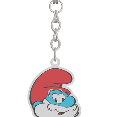 METAL KEY RING - PAPER SMURF 2