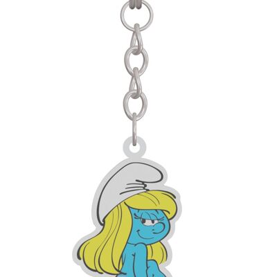 METAL KEY RING - FISH (SMURFETTE)