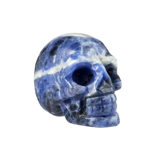 Hand Carved - Sodalite - Crystal Skull Head - 2cm