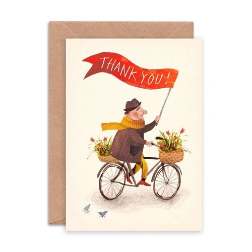 Thank you Bicycle Single Greeting Card