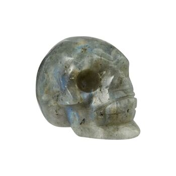 Sculpté à la main - Labradorite - Tête de crâne en cristal - 2 cm 1