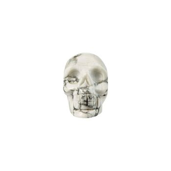 Sculpté à la main - Howlite - Tête de crâne en cristal - 2 cm 2
