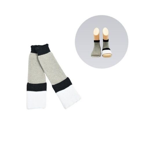 Newborn socks - Grey/White