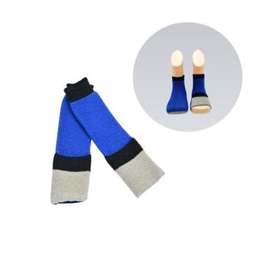 Chaussettes nouveau-né - Bleu/Gris