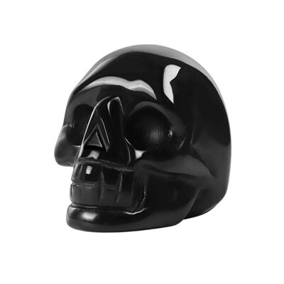 Hand Carved - Black Obsidian - Crystal Skull Head - 2cm