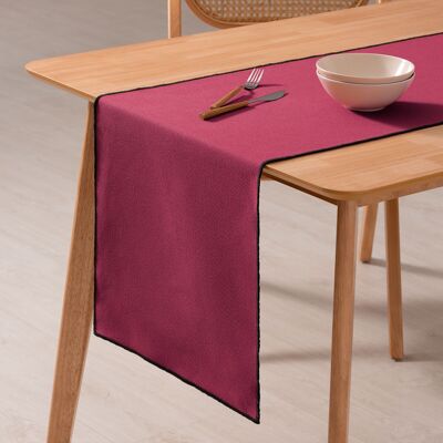 Einfarbiger Tischläufer aus 100 % Baumwolle, 45 x 150 cm, weich, atmungsaktiv und leicht zu reinigen