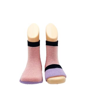 Chaussettes bébé Gripper - Pêche 4