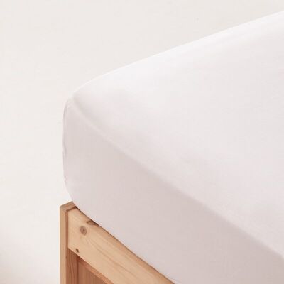 Plain adjustable fitted sheet 100% cotton high mattress 30 cm