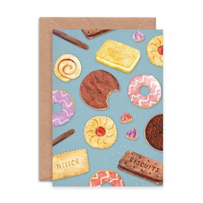 Biscuit Pattern Single Greeting Card
