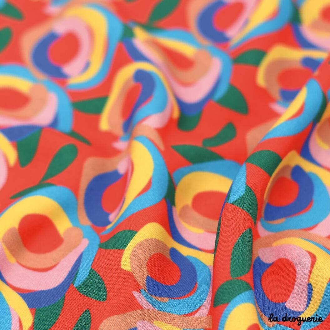 Tissu au mètre "Wap Do Wap" Rouge désir