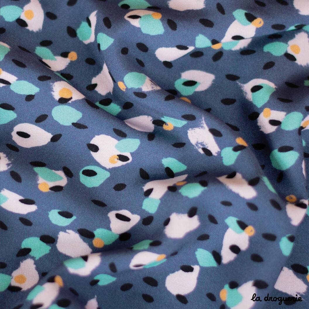 Tessuto al metro Walk in Gordes - Blu inchiostro