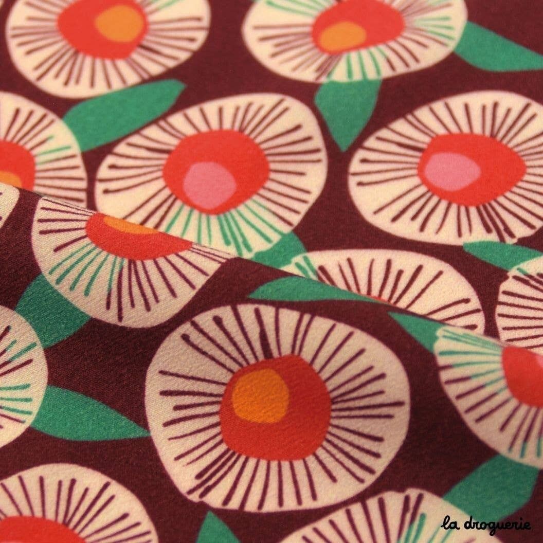 Tissu au mètre "Pirouette" Prunes