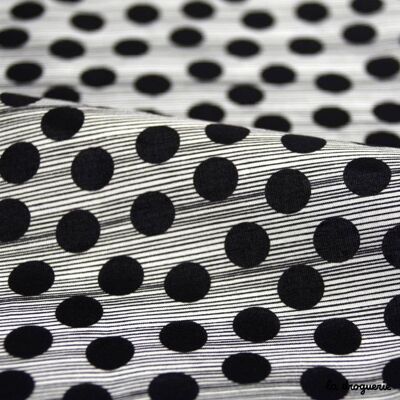 Stoff am laufenden Meter „Story of Polka Dots“ Schwarze Tupfen