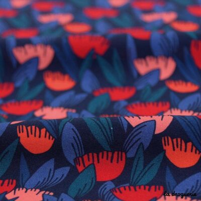 Fabric by the meter "Fanfan la Tulipe" Multicolor
