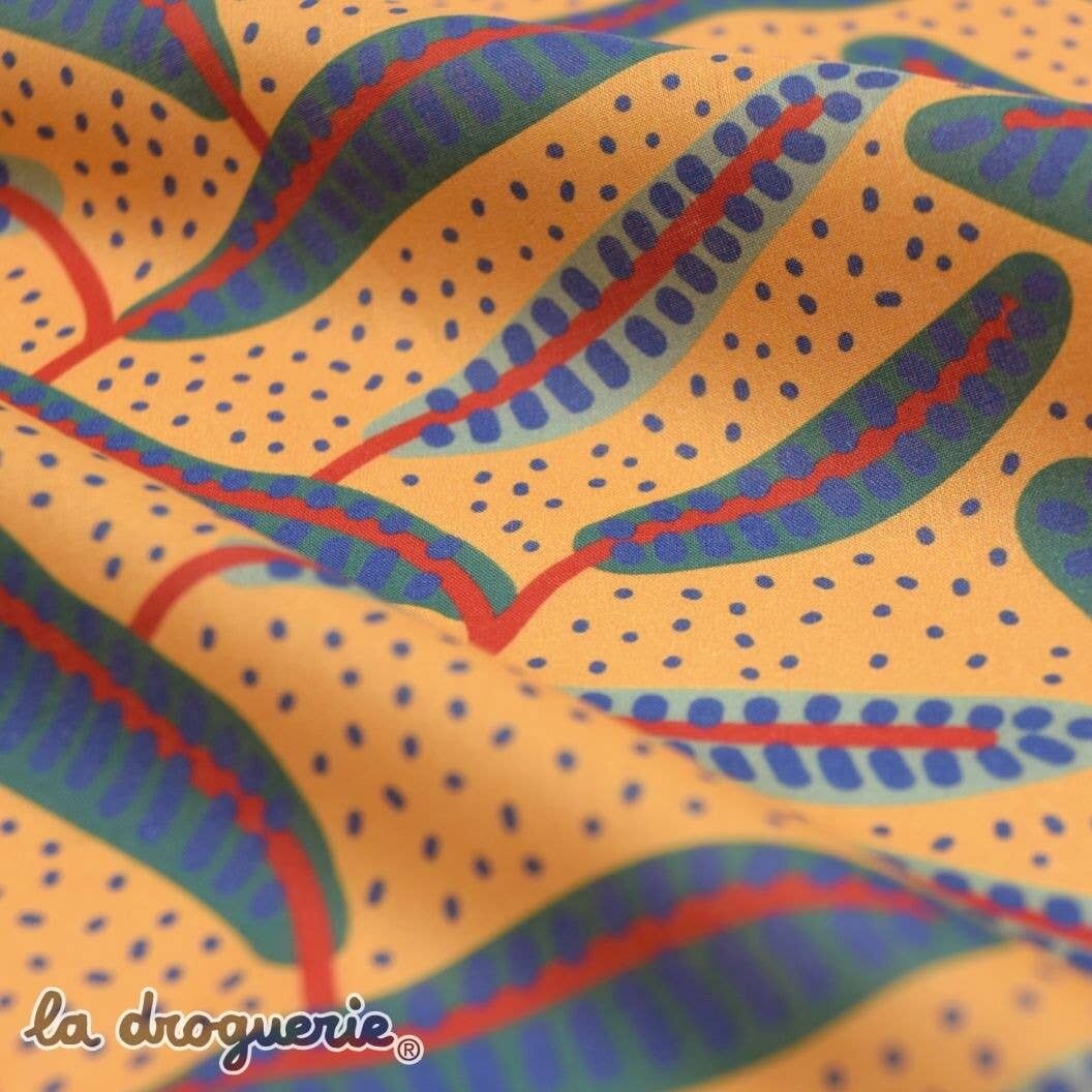 Tissu au mètre "Drôle de graine" Vanille