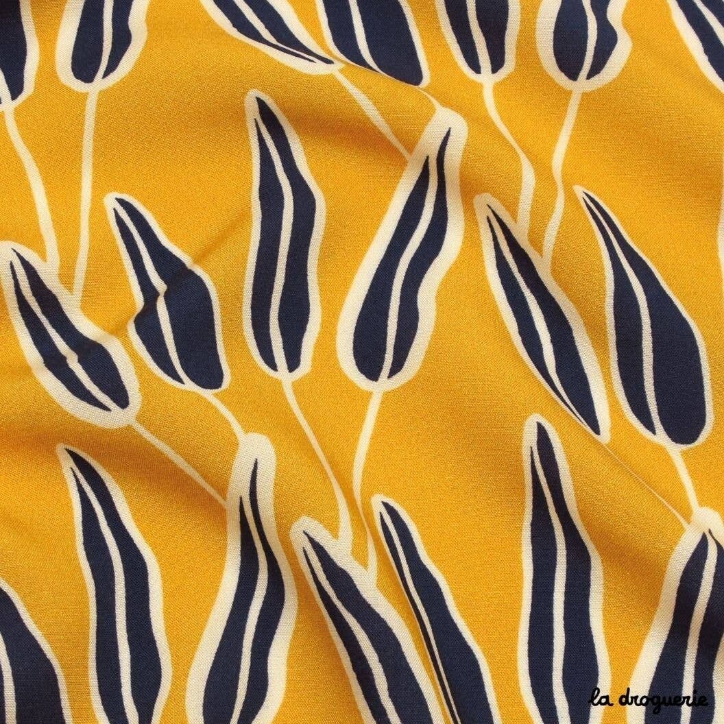 Tessuto al metro "Come un erbario" Girasole