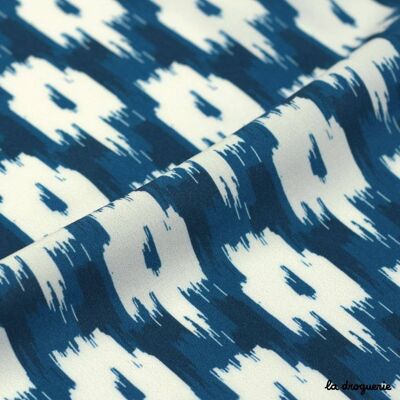 Fabric by the meter "California dreaming" Indigo tie and dye