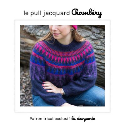 Patrón de tejido para el jersey jacquard de Chambéry