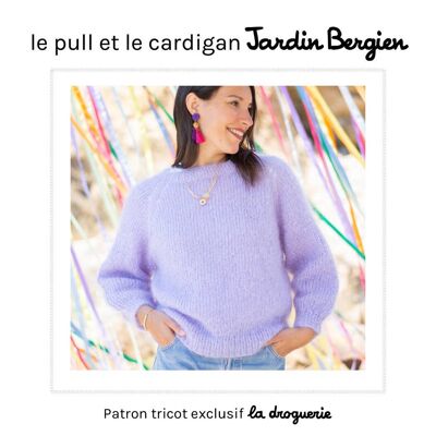 Patrón de tejido para jersey y cárdigan de mujer Jardin Bergien
