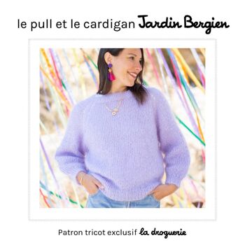 Patron tricot du pull et du cardigan femme Jardin Bergien 1