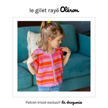 Patron tricot du gilet enfant Oléron 1