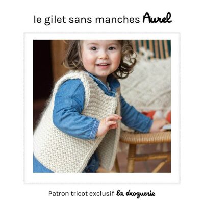 Patrón de tejido para el chaleco infantil sin mangas “Aurel”