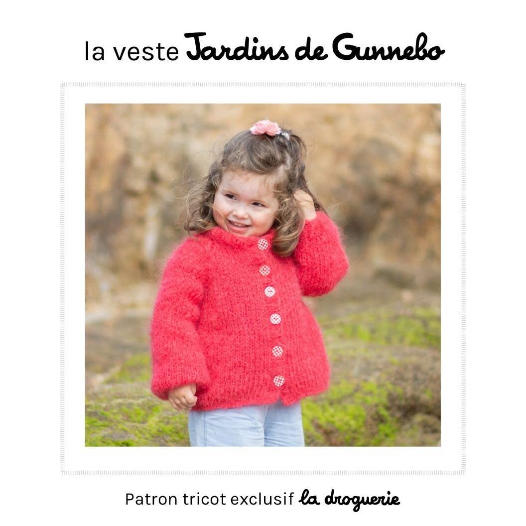 Patron tricot de la veste enfant Jardins de Gunnebo