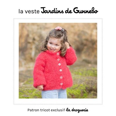 Knitting pattern for the Jardins de Gunnebo children's jacket