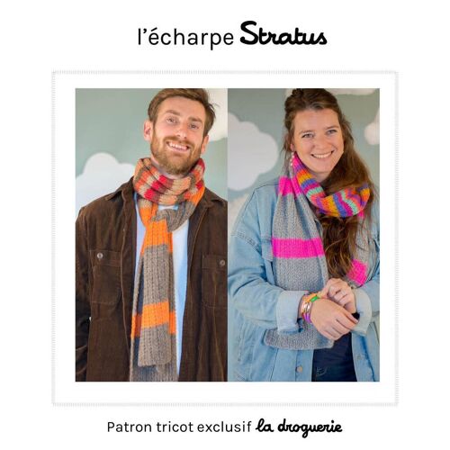 Patron tricot de l'écharpe Stratus