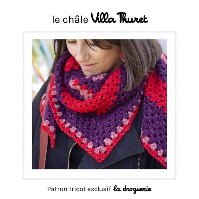 Crochet pattern for the Villa Thuret shawl