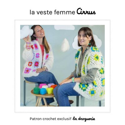 Patrón de crochet para la chaqueta de mujer Cirrus