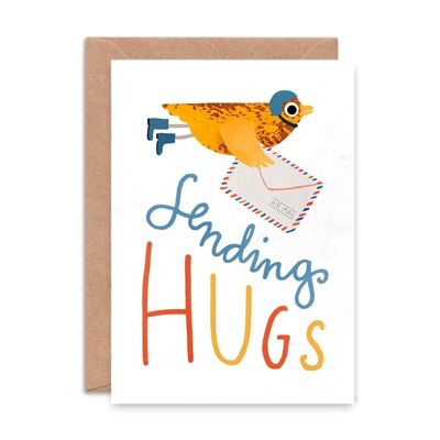 Sending Hugs Single Greeting Card