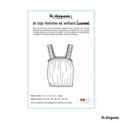 Patron couture du top femme et enfant "Lavezzi"