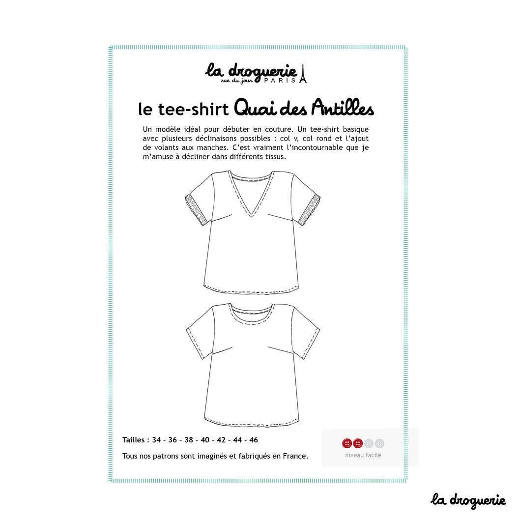 Sewing pattern for the “Quai des Antilles” t-shirt
