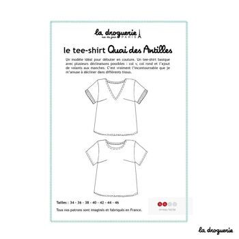 Patron couture du tee-shirt "Quai des Antilles" 1