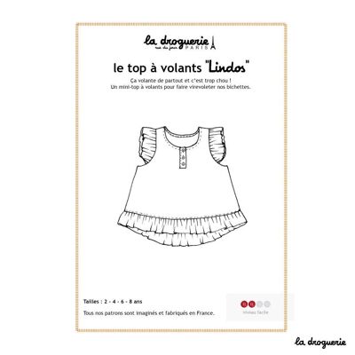 Sewing pattern for the children's ruffled top "Lindos"