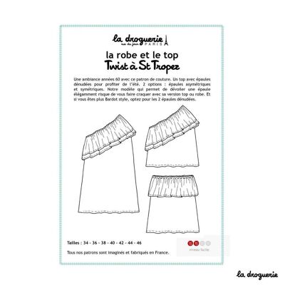 Sewing pattern for the adult top "Twist in St Tropez"