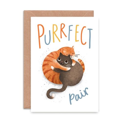 Purrrfect Pair Single Greeting Card