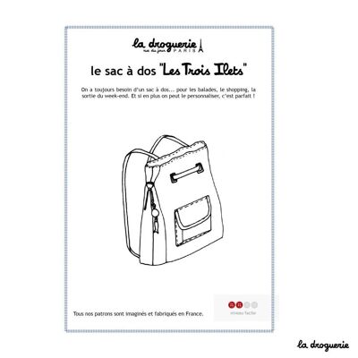 Sewing pattern for the “Les Trois Ilets” backpack