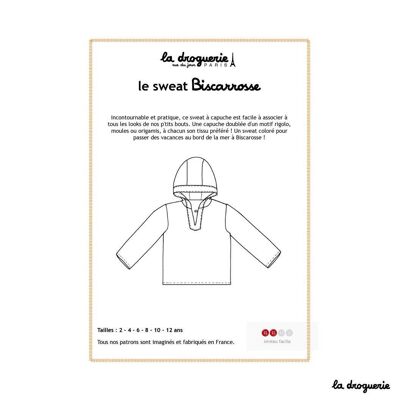 Schnittmuster für das Kinder-Sweatshirt „Biscarrosse“.