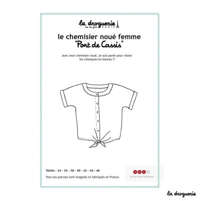 Patrón de costura para la blusa anudada “Port-de-Cassis”