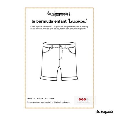Patron couture du bermuda enfant "Lacanau"