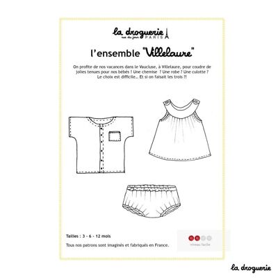 Patrón de costura para el conjunto “Villelaure”