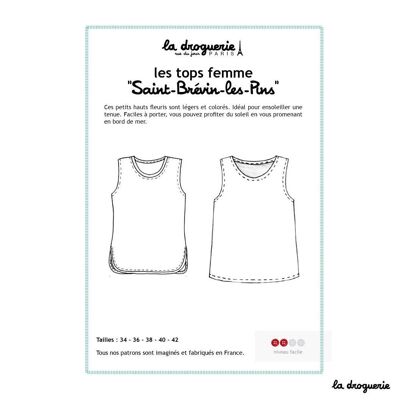 Patrón de costura para blusas de mujer "Saint-Brévin-les-Pins"
