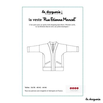 Patron couture de la veste "Rue Etienne Marcel" 1